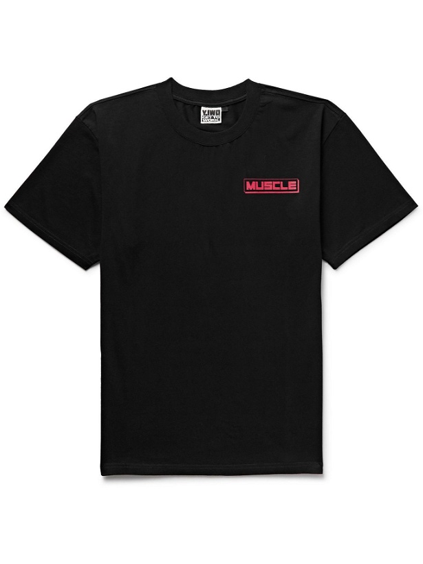 Photo: Y,IWO - Logo-Print Cotton-Jersey T-Shirt - Black