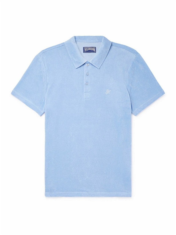 Photo: Vilebrequin - Phoenix Slim-Fit Cotton-Blend Terry Polo Shirt - Blue