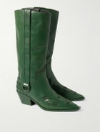 Enfants Riches Déprimés - Distressed Leather Cowboy Boots - Green