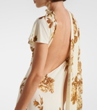 Magda Butrym Floral scarf-detail midi dress