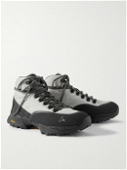 ROA - Andreas Strap Suede and Rubber-Trimmed Ripstop Boots - Gray