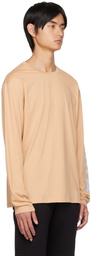 Balmain Brown Printed Long Sleeve T-Shirt