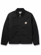 Carhartt WIP - OG Detroit Corduroy-Trimmed Padded Organic Cotton-Canvas Jacket - Black