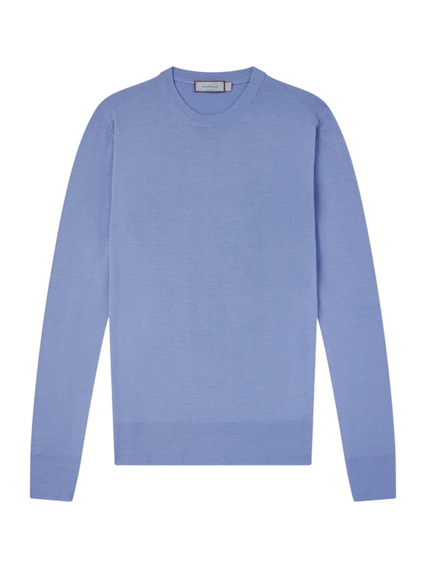 Photo: Canali - Wool Sweater - Blue