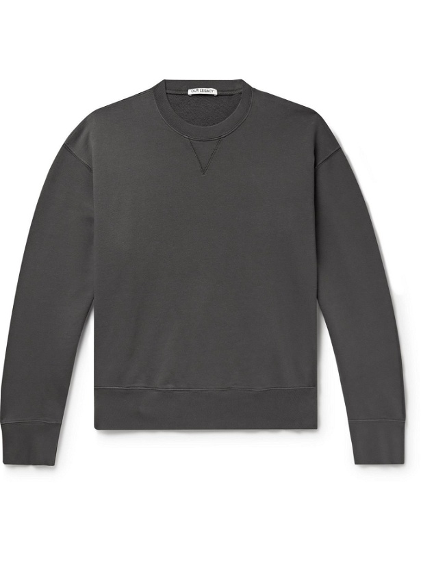 Photo: OUR LEGACY - Loopback Cotton-Jersey Sweatshirt - Gray