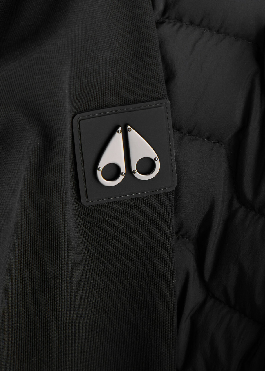 Moose Knuckles Granite Nylon and Cotton Bomber Jacket Black