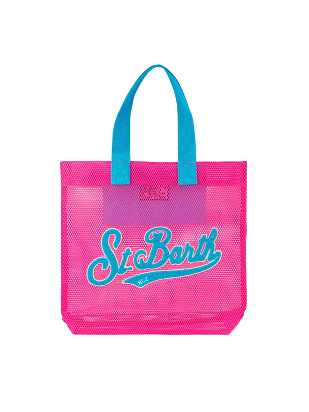 Photo: MC2 Saint Barth Mesh Fuchsia Shopper Bag With Terry Patch