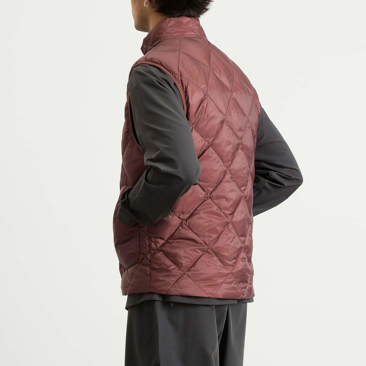 Hiking Patrol Men's Base LT Down Vest in Maroon