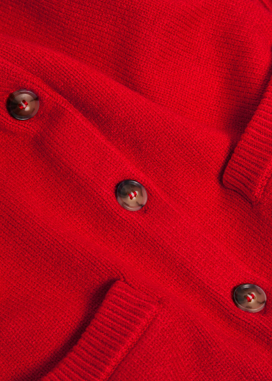 Good American Knitted Cardigan Red