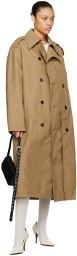 Commission Beige Double-Breasted Trench Coat