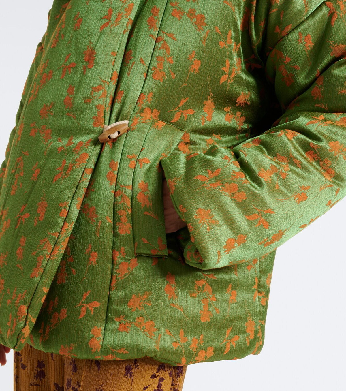 Dries Van Noten Floral puffer jacket