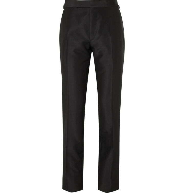 Photo: TOM FORD - Mohair and Silk-Blend Suit Trousers - Black
