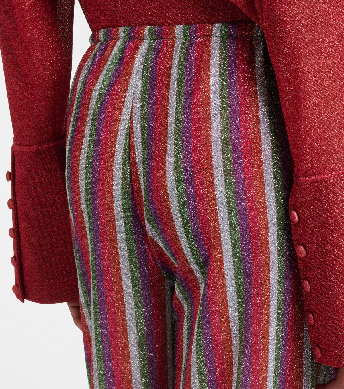 Oséree Lumière striped wide-leg pants