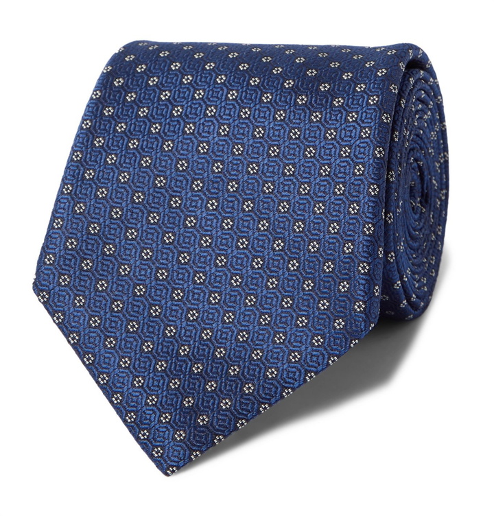 Photo: Canali - 8cm Silk-Jacquard Tie - Blue