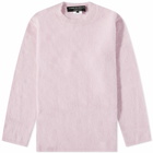 Comme des Garçons Homme Plus Men's Brushed Mohair Crew Knit in Pink