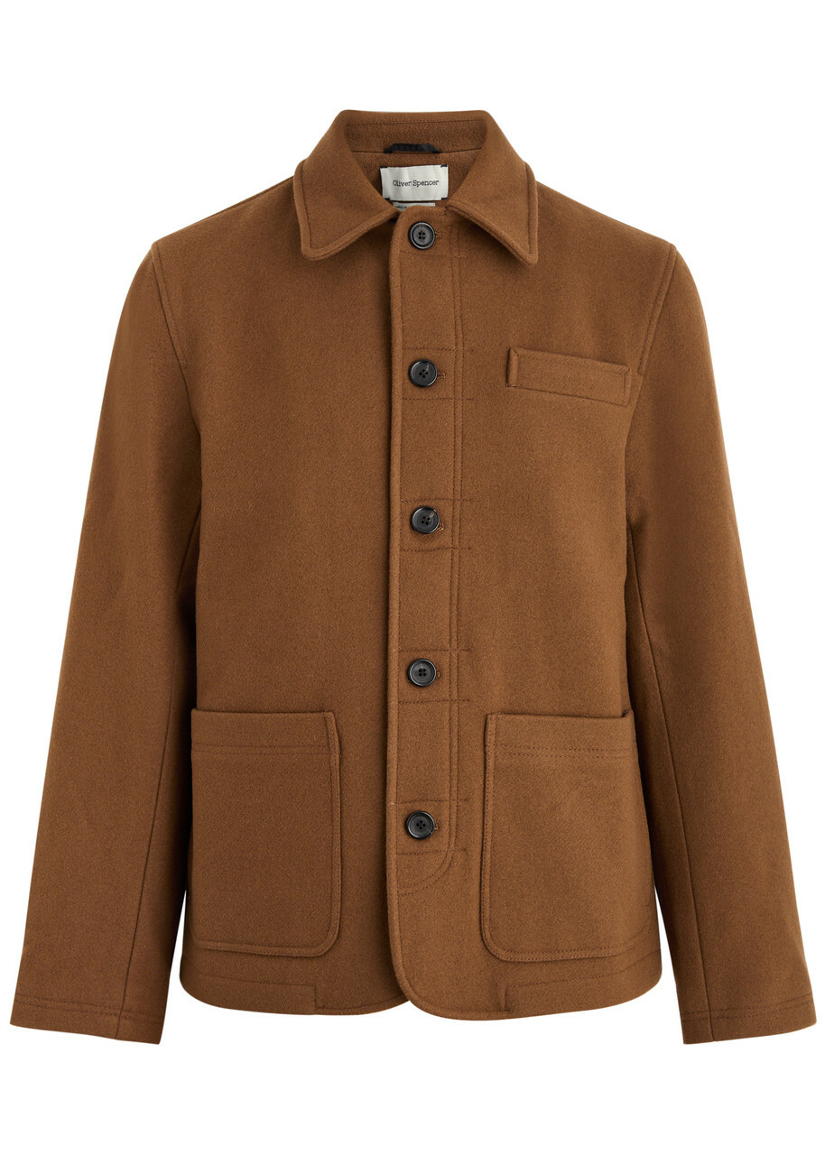 Oliver Spencer Lambeth Wool-blend Jacket Dark Brown Oliver