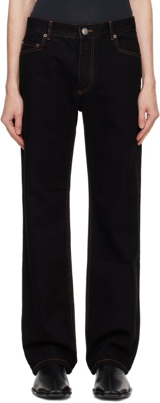 Photo: Ludovic de Saint Sernin Black Regular Jeans