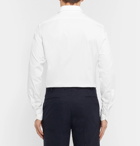 Ermenegildo Zegna - White Slim-Fit Cutaway-Collar Cotton-Poplin Shirt - White