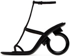 Ferragamo Black Elina Heeled Sandals