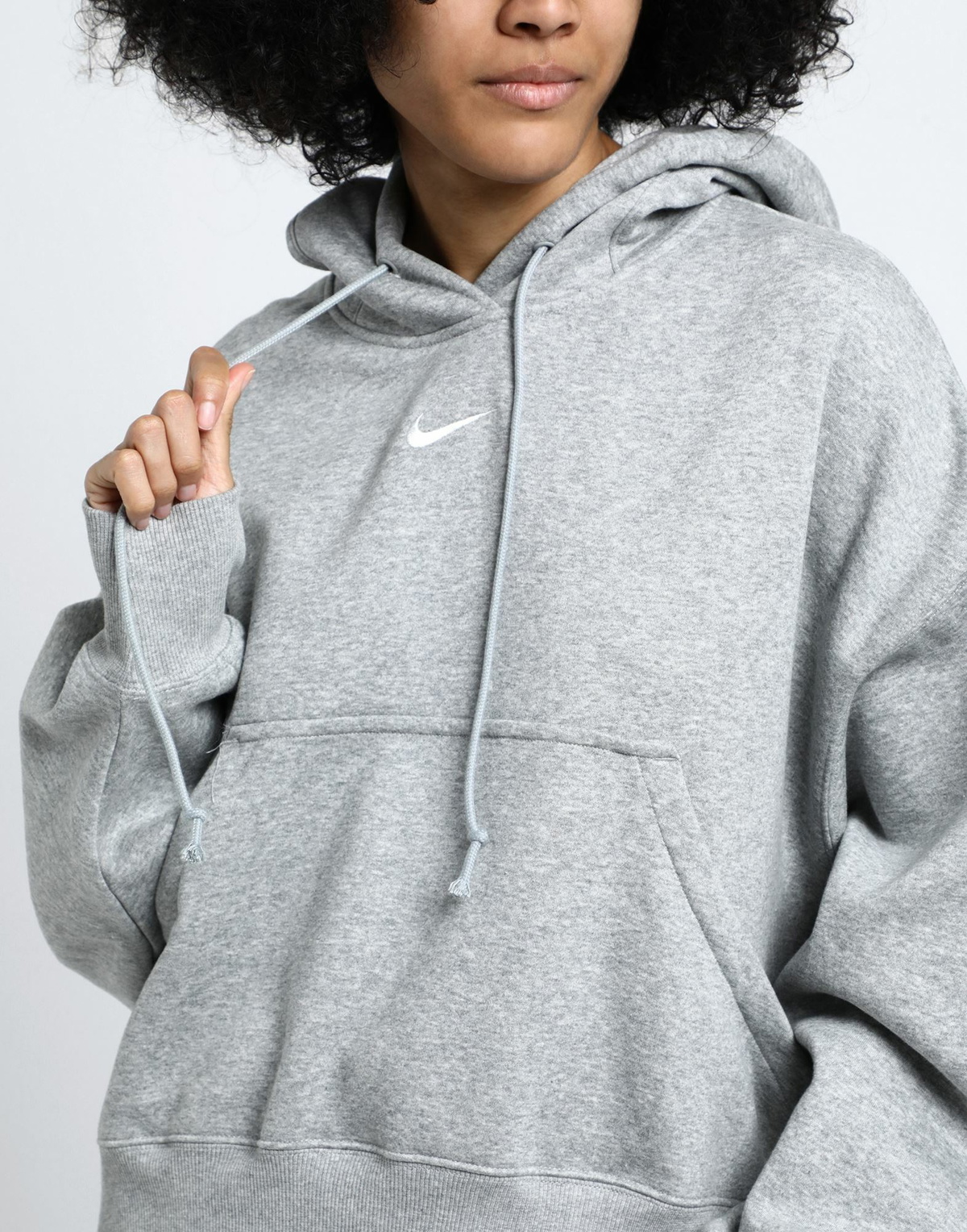 Nike W Nsw Phnx Flc Oos Po Hoodie Womens Sweatshirt in Grey