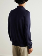Purdey - Wool Polo Shirt - Blue