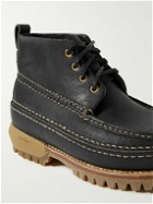 Visvim - Kanawa Mid-Folk Waxed-Leather Boots - Black