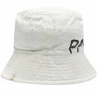 Palm Angels Men's Logo Bucket Hat in Beige/Black