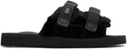 SUICOKE Black MOTO-FURab Sandals