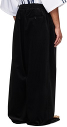 Martine Rose Black Extreme Wide Leg Tailored Trousers