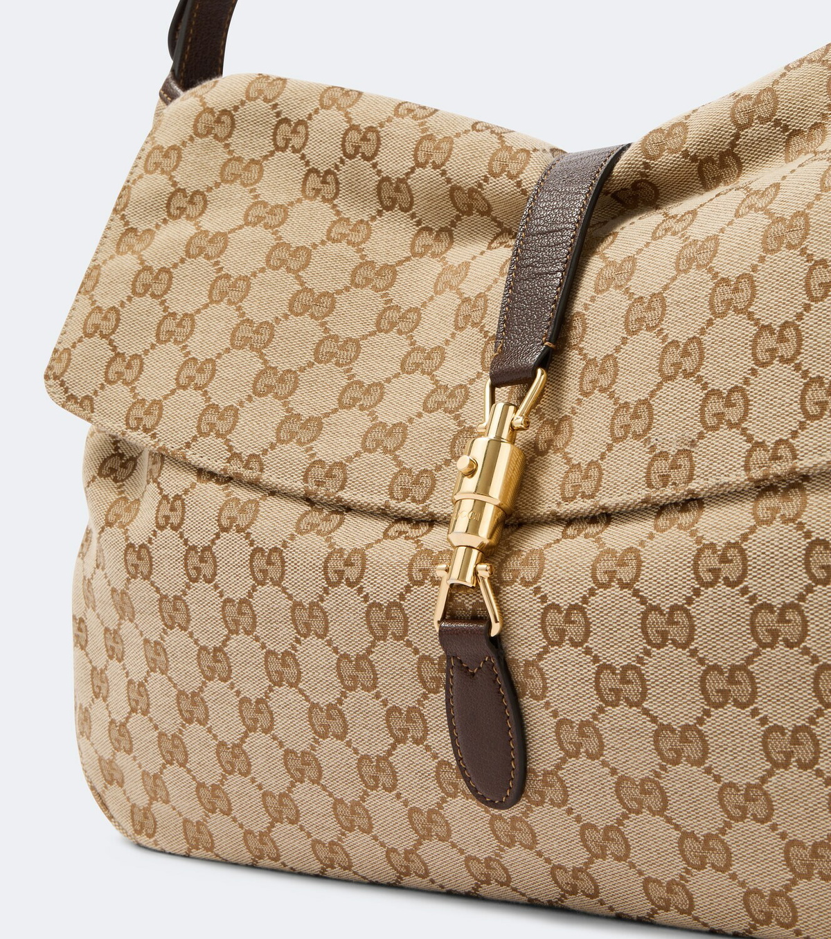 Gucci Jackie Flap Large GG canvas shoulder bag