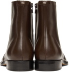 Maison Margiela Brown Leather Zip Boots