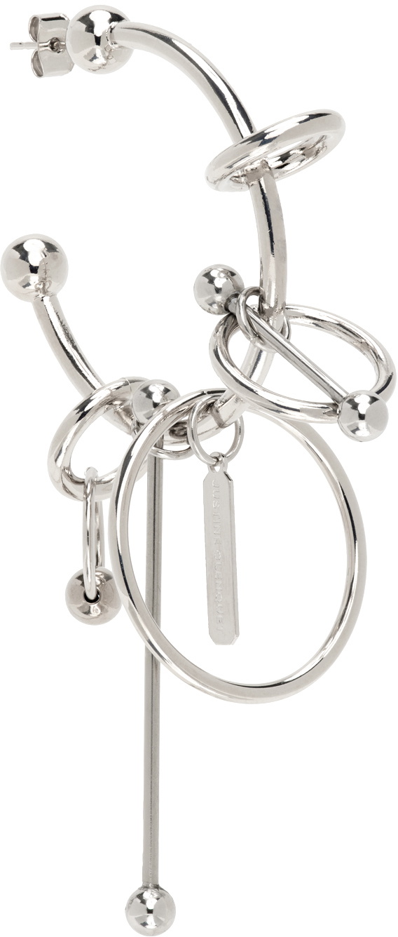 Justine Clenquet Silver Carl Earring
