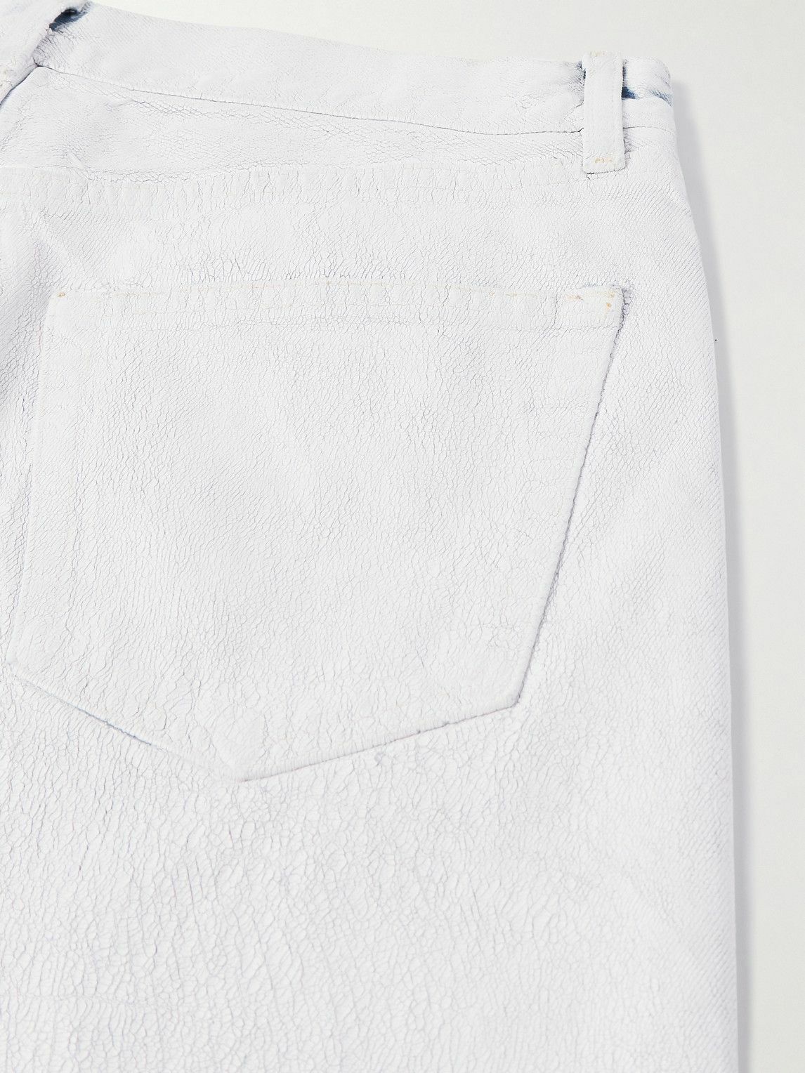 Maison Margiela - Straight-Leg Coated-Cotton Trousers - White