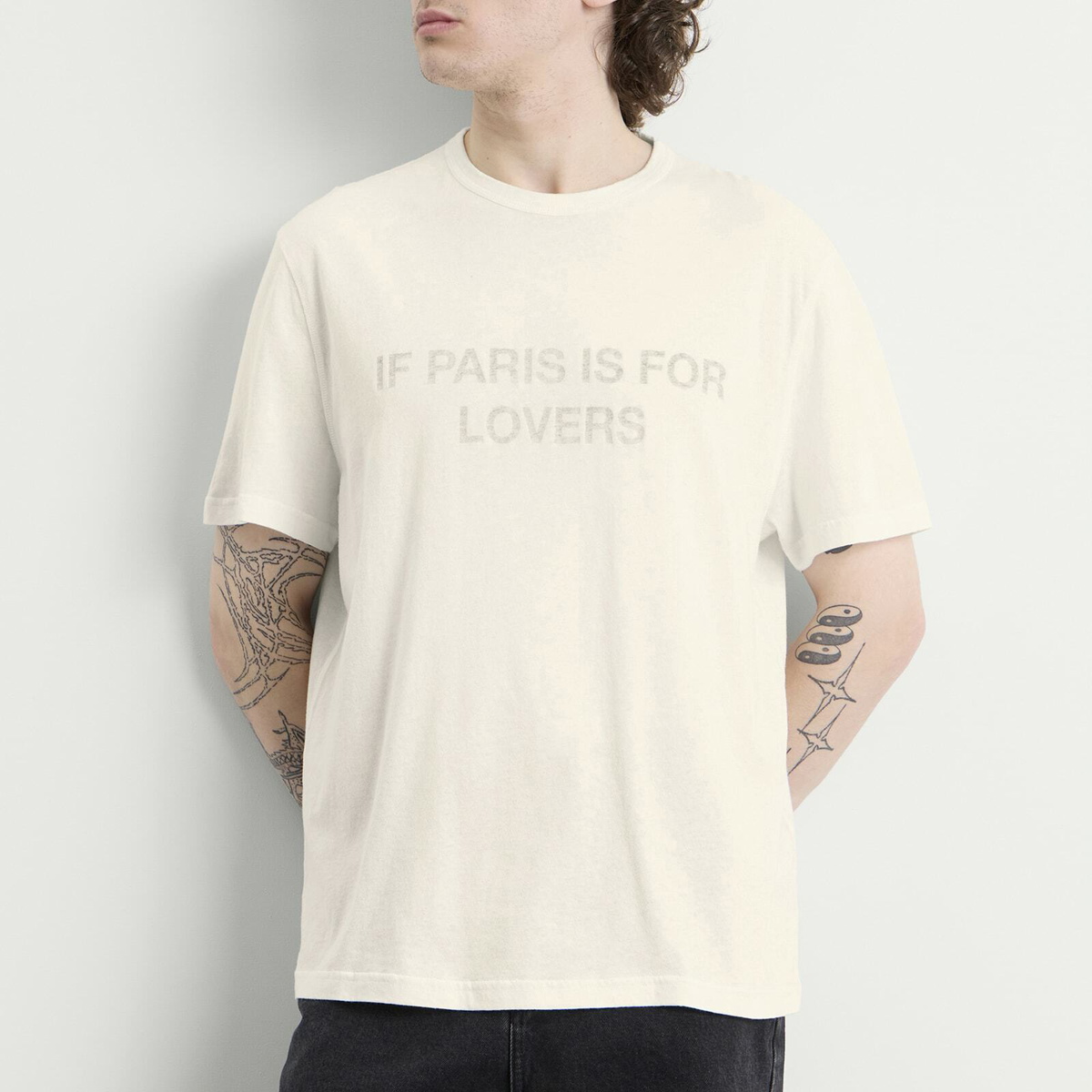 Cole Buxton Men's Paris Texas T-Shirt in Vintage Whitalye