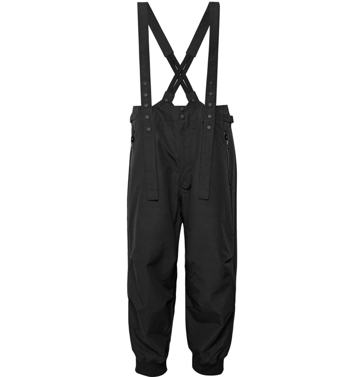 Photo: Y-3 - Grosgrain-Trimmed Cotton and Nylon-Blend Overalls - Black