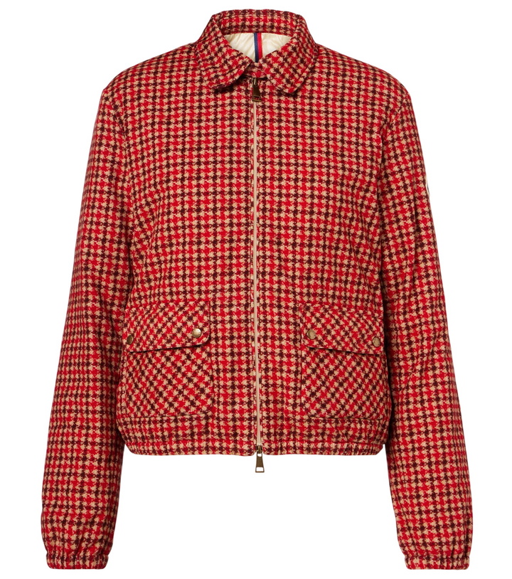 Photo: Moncler Lanset houndstooth cotton down jacket