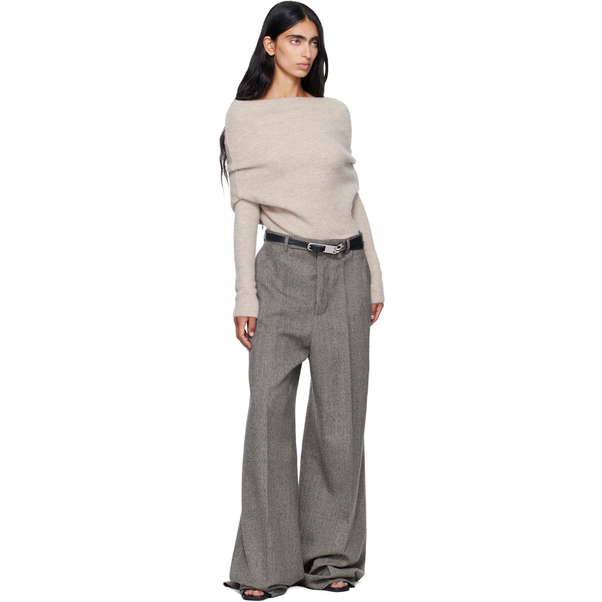 Rick Owens Black Tower Tongue Belt