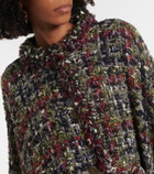 Etro Wool-blend tweed poncho