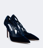 Aquazzura Contour velvet pumps