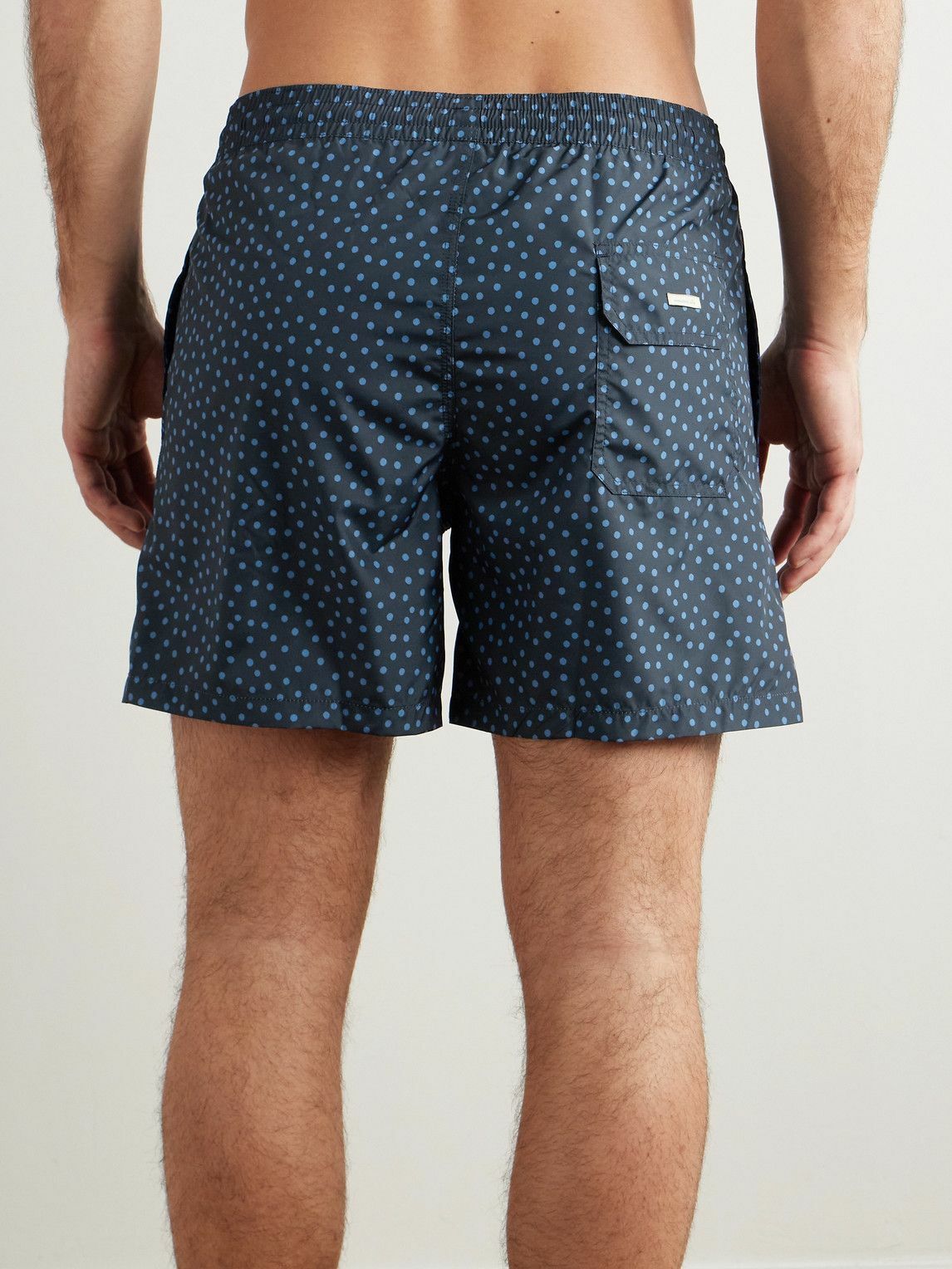 Massimo Alba - Kite Straight-Leg Mid-Length Polka-Dot Swim Shorts - Blue
