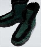 Burberry Shearling-trimmed suede ankle boots