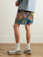 Snow Peak - Wide-Leg Printed Ripstop Drawstring Shorts - Blue