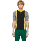 Marni Grey and Black Half-Zip T-Shirt