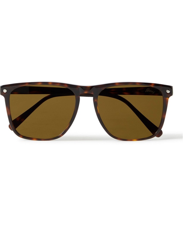 Photo: BRIONI - Square-Frame Tortoiseshell Acetate Sunglasses - Tortoiseshell
