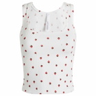 SKIMS Women's Cotton Rib Tank Top in Snow Strawberry Print