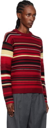 JW Anderson Red Multi Stripe Sweater