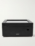 WOLF - Porter Cross-Grain Vegan Leather Watch and Jewellery Box
