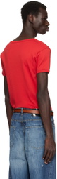 Second/Layer Red Ribbed Swayzee T-shirt