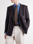 Rubinacci - 8cm Printed Silk-Twill Tie - Brown