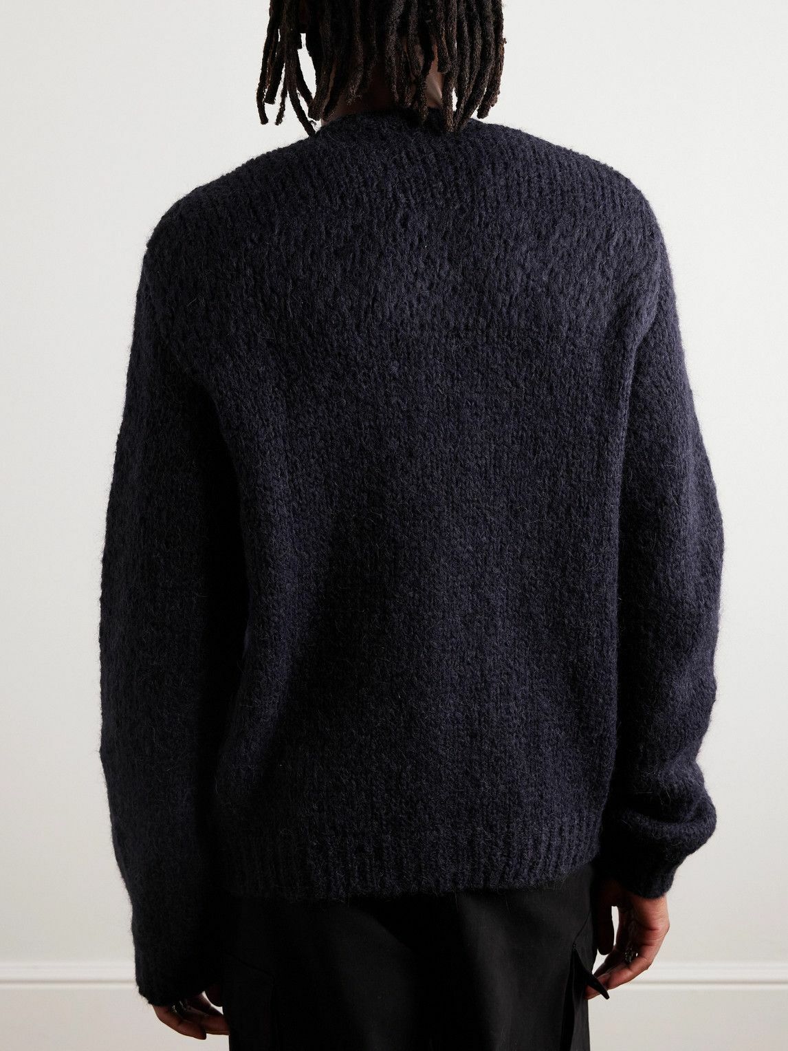 Our Legacy - Opa Brushed Ribbed-Knit Cardigan - Blue